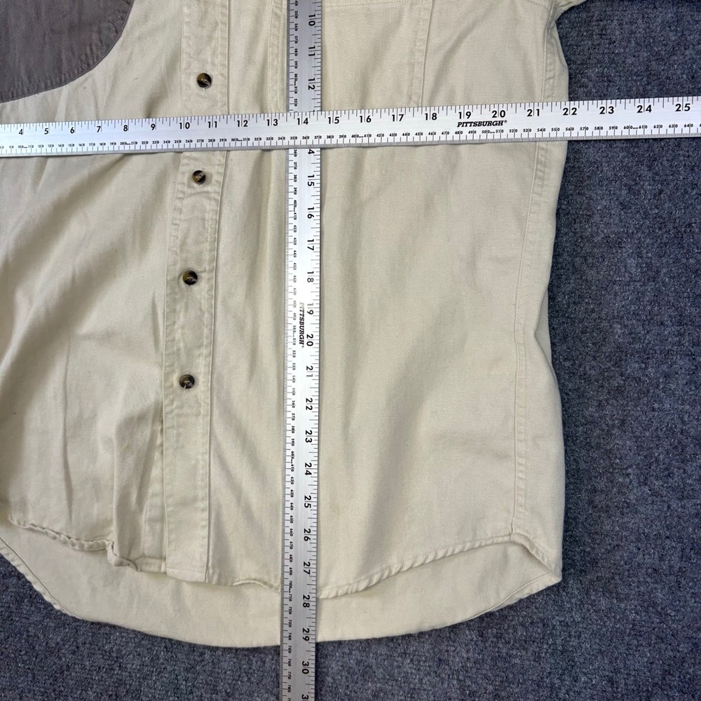 Roper Range Gear Mens Small Shooting Shirt Cotton Twill Quilted Patch Tan Grey - Picture 6 of 8